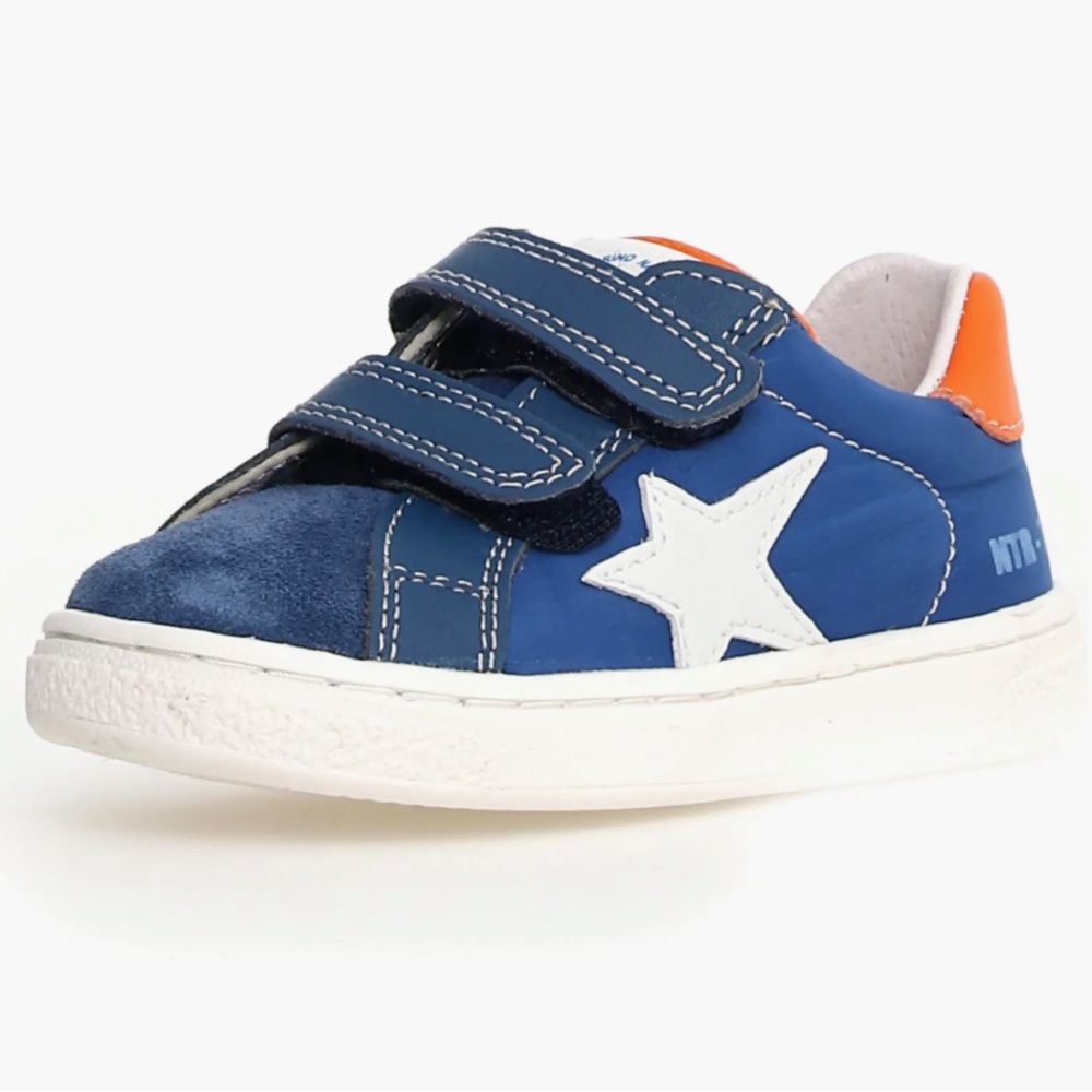 NWT NATURINO PINN Sneaker in Azure-White-Orange - Picture 2 of 13